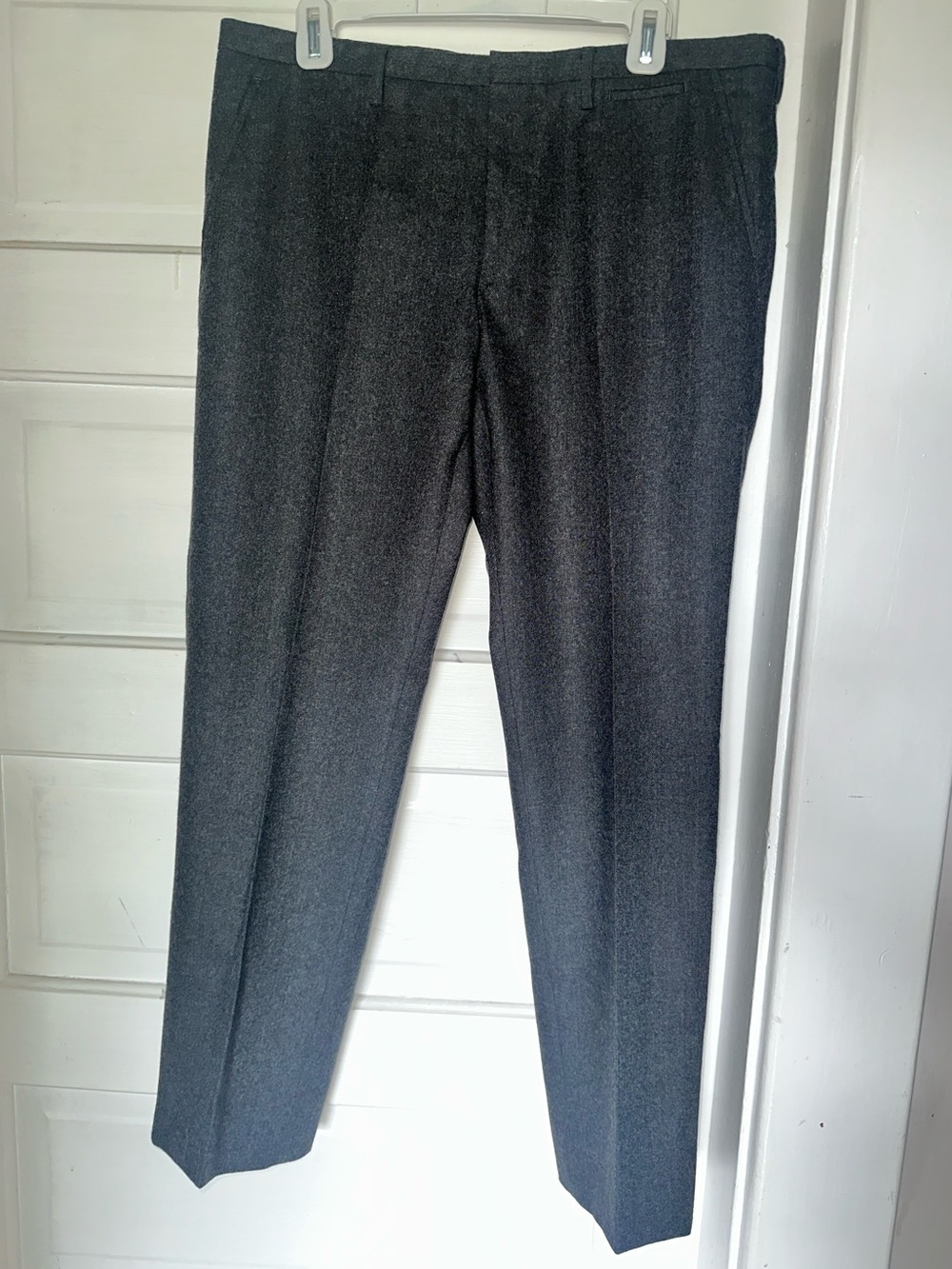 Prada Charcoal Gray Virgin Wool Dress Pants IT Size 50 / US Size 34/36